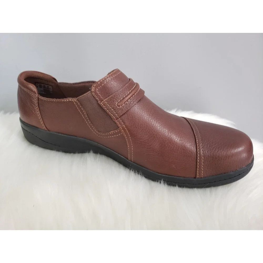 NEW WITHOUT BOX SIZE 12 Clarks ‎ Cheyn Madi Brown Tan Tumbleweed loafer slip on